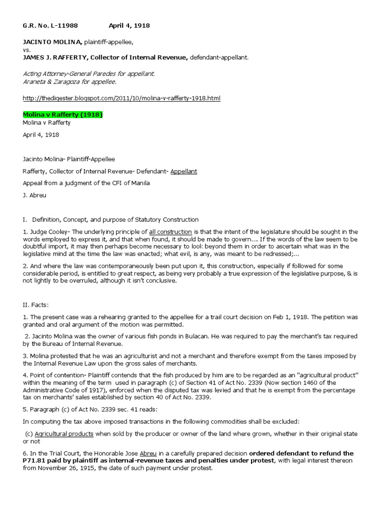 Case Digest Molina FF PDF Judgment (Law) Appeal