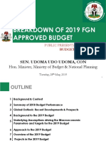 2019 Approved FGN Budget Breakdown Public Presentation - Final