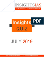 InsightsonIndia July 2019 MCQ Daily Quiz Compilation