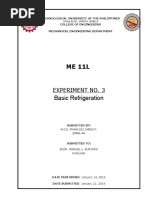 Basic Refrigeration: Experiment No. 3