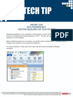 Creating Baselines in Asta Powerproject