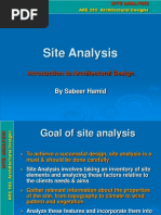 Site Analysis: Introduction To Architectural Design