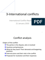 3-International Conflicts: International Conflict Resolution 21 January 2010