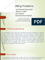 Drilling Problems: Murtahda Rawhdan Reyam Odeh Ali Kareem Mohammed Abeed