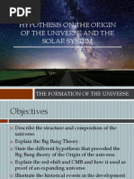 Hypothesis On The Origin of The Universe and The Solar System