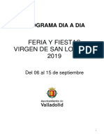 Programa Por Dias Ferias Valladolid 2019