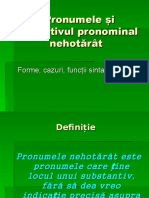 Pronumele Si Adj. Pron. Nehotarat