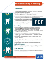 Checklist For Antibiotic Prescribing in Dentistry: Pretreatment