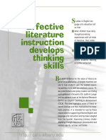 Effective Literature Instruction Develops Thinking Skills