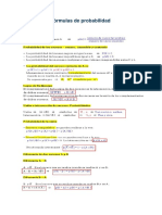 Fórmulas probabilidad