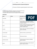 Chemistry 11: Identifying Laboratory Equipment/Apparatus