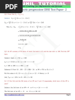 Class 10 Arithmetic Progression Cbse Test Paper-2