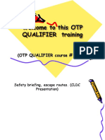 Welcome To This OTP QUALIFIER Training