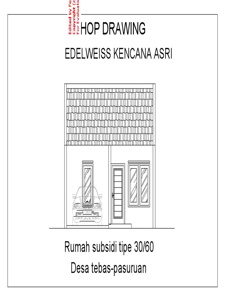 Contoh Gambar Kerja Type 30/60 | PDF