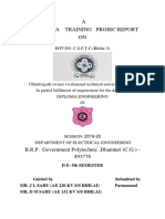 A Vocationa Training Projec Report ON: EHT DN. C.S.P.T.C. (Bhilai-3)