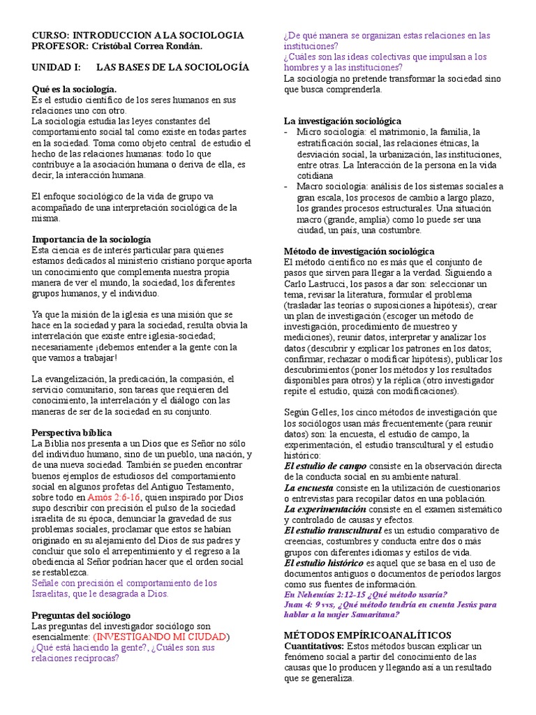 Curso Introduccion A La Sociologia | PDF | Sociología | Vejez