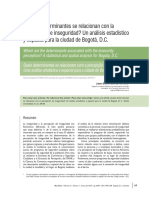 ¿Cuáles Determinantes Se Relacionan Con La Percepción de Inseguridad?