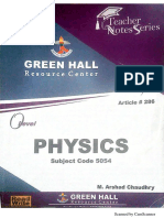 M.A Chaudary Greenhall OL Physics Notes PDF