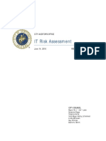 IT Risk Assessment: City Auditor'S Office
