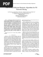 End-to-End Efficient Heuristic Algorithm For 5G Network Slicing