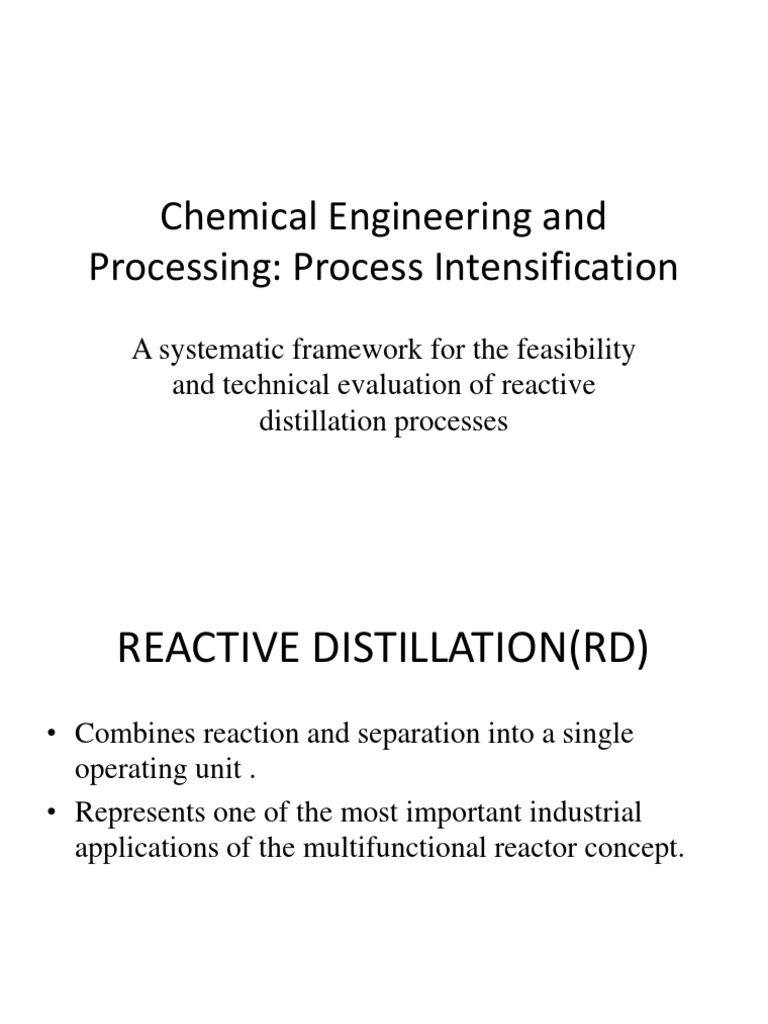 Reactive Distillation Case Studies | PDF | Distillation | Catalysis