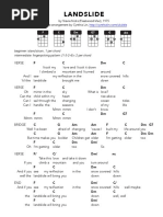 LANDSLIDE - Ukulele Chord Chart PDF