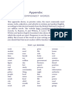 Appendix: Commonest Words: Writt en and Spoken English (London) ) Also Shows The Frequency With