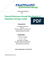 Internship Report On Financial Performan