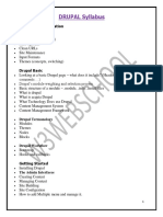 DRUPAL Syllabus: Basic Site Configuration