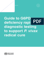 Guide To G6PD Deficiency Rapid Diagnostic Testing To Support Radical Cure