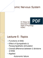 Autonomic Nervous System: DR Dileep Verma Associate Professor Deptt of Physiology Kgmu