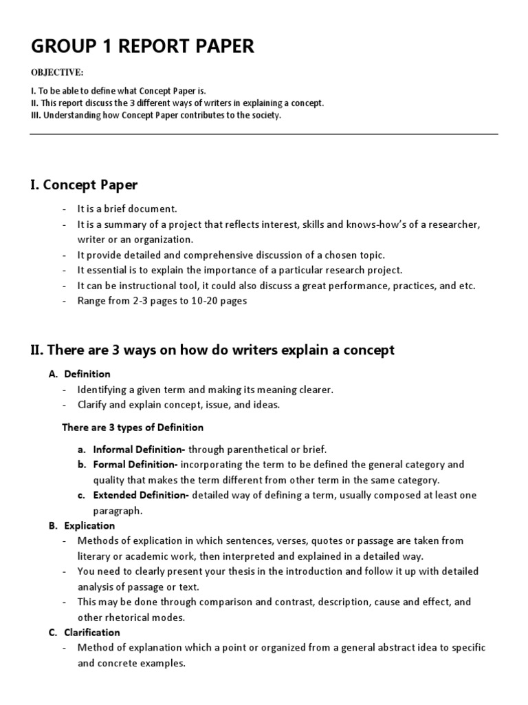 Understanding Concept Papers and Their Impact | PDF | Concept | Society