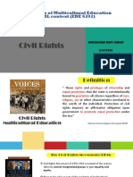 Civil Rights: Foundation of Multicultural Education in ESL Context (EDE 6202)