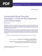 Sustainable Rural Tourism Strategies: A Tool For Development and Conservation