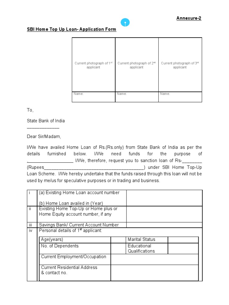 Top Up Loan Application PDF PDF Loans Credit