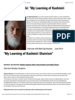 KASHMIRI SHAIVISM Mark Dyczkowski