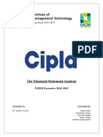 The Financial Statement Analysis: PGDM Executive 2018-2019