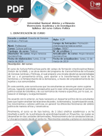 Syllabus Del Curso Cultura Politica