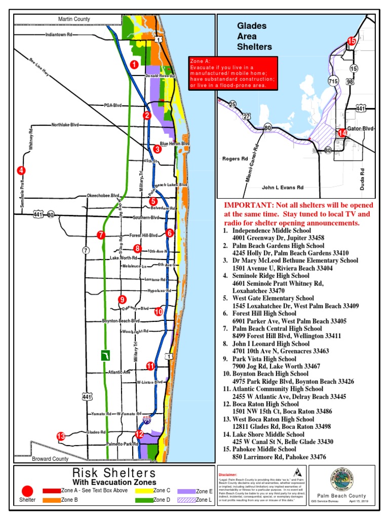 Palm Beach County Evacuation Zones Guide | PDF | Florida | Private Law