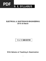 B. E. Syllabus: Electrical & Electronics Engineering 2016-20 Batch