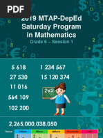 2019 MTAP-DepEd Saturday Program in Mathematics Grade 6 Session 1