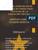 Ventajas educación virtual taller roles PowerPoint