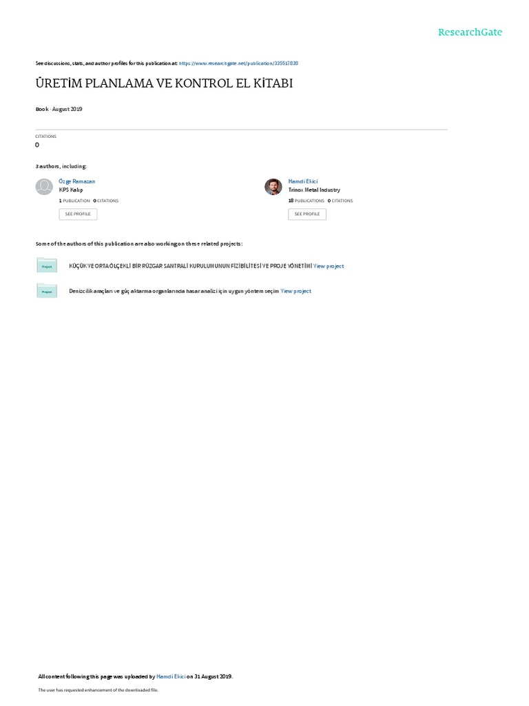 Re Tim Plan Lama Ve Kontrol Elk I Tab | PDF