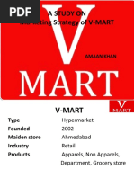 A Study On Marketing Strategy of V-MART: Amaan Khan