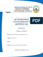 Actividades Culturales Y Artísticas: Trabajo Nº1