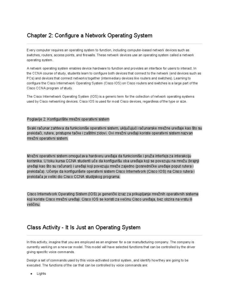 Configuring Cisco IOS for Networking | PDF | Graphical User Interfaces ...