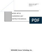 Model Mp-2S Overspeed Unit Instruction Manual