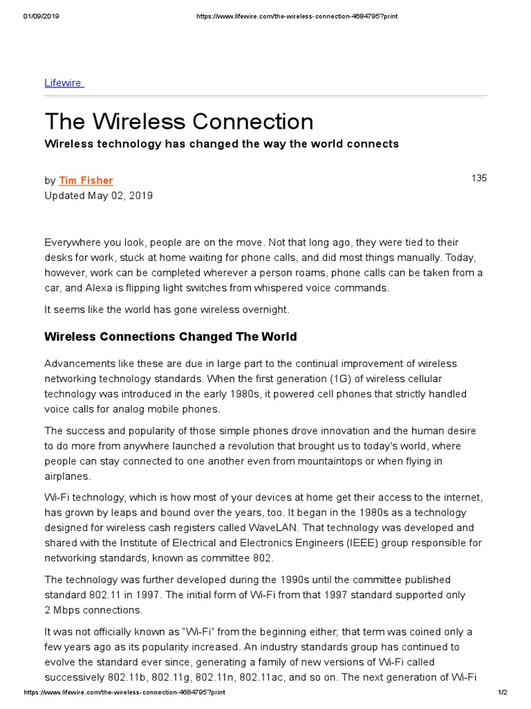 The Wireless Connection 4684795 | PDF | Wi Fi | Ieee 802.11