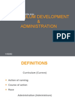 Curriculum Development Administration