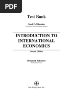 Test Bank For Introduction To International EconomicTB Sample